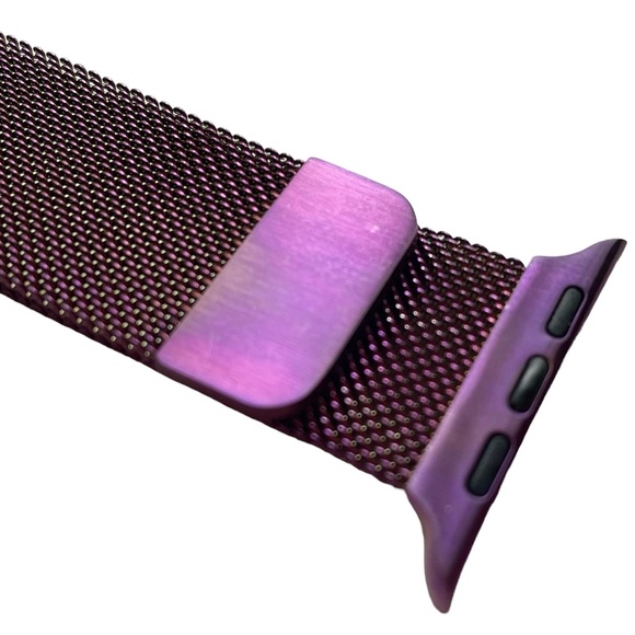 NEW WINE Iridescent Stainless Steel Milanese Loop Band Apple Watch 42 44 45 49 - Picture 3 of 10